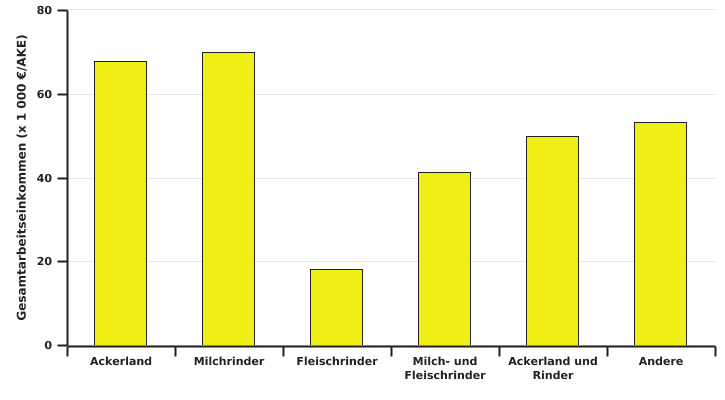 Gesamtes Arbeitseinkommen wallonischer Betriebe pro AKE nach BWA in 2022